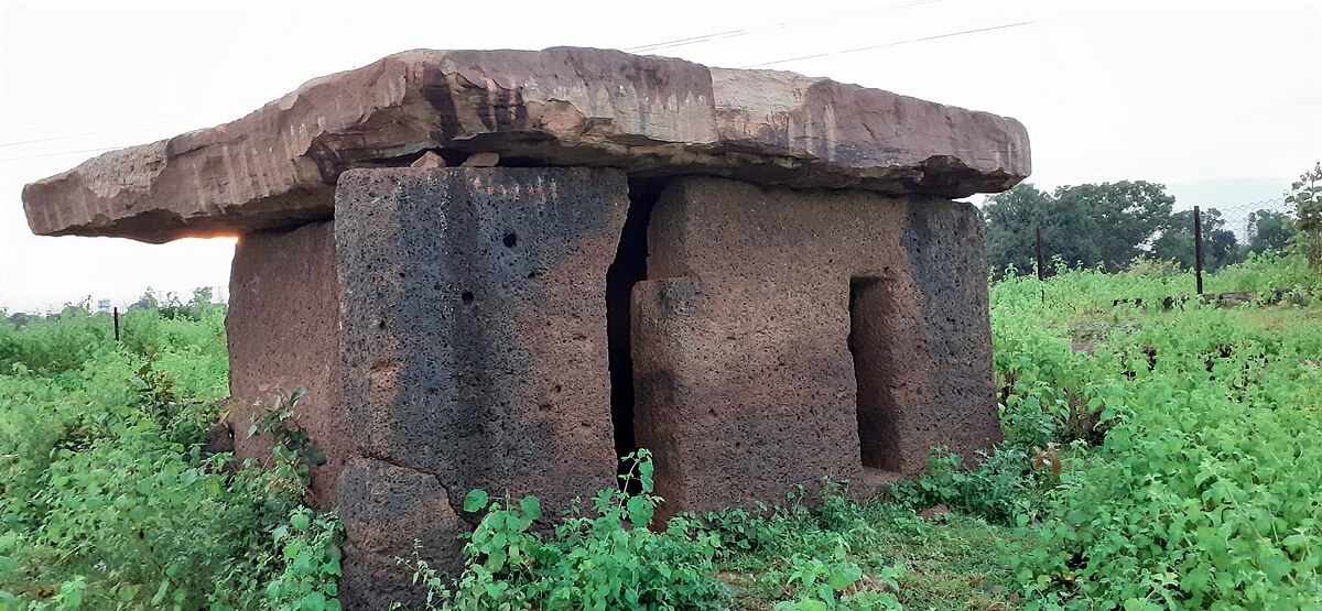 Prehistoric stone dolmens at Hirapur